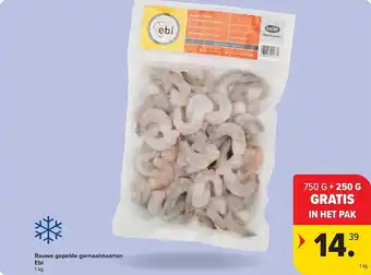 Carrefour Rauwe Gepelde garnaalstaarten Ebi aanbieding