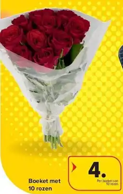Carrefour Boeket met 10 rozen aanbieding