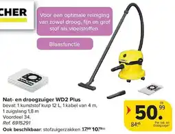 Carrefour Karcher Nat en droogzuiger WD2 Plus aanbieding