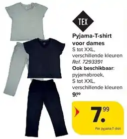 Carrefour Pyjama-T-shirt voor dames aanbieding