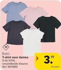 Carrefour Basic T-shirt voor dames aanbieding