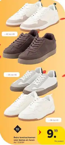 Carrefour Retro tennisschoenen voor dames en heren aanbieding