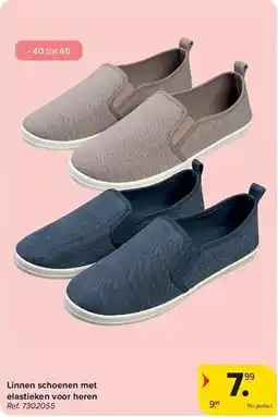 Carrefour Linnen schoenen met elastieken voor heren aanbieding