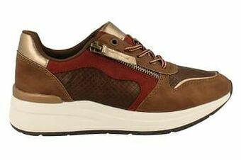 Berca Shoes Sprox Veterschoen Dames Vegan - Cognac aanbieding