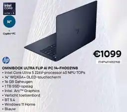 CompuDeals Hp omnibook ultra flip AI PC 14-FH0021NB aanbieding