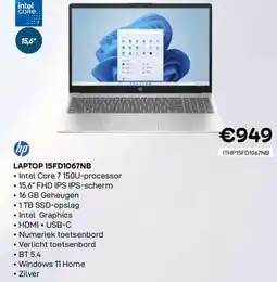 CompuDeals Hp laptop 15FD1067NB aanbieding