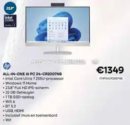CompuDeals Hp all-in-one AI PC 24-CR2007NB aanbieding