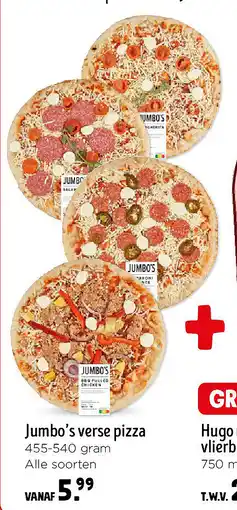 Jumbo Jumbo’s verse pizza aanbieding