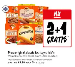 Jumbo Mora original, classic & crispy chick’n aanbieding
