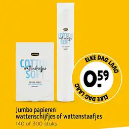 Jumbo Jumbo papieren wattenschijfjes of wattenstaafjes aanbieding