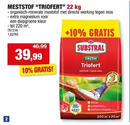 Hubo MESTSTOF “TRIOFERT 22 kg aanbieding