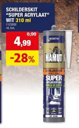 Hubo SCHILDERSKIT SUPER ACRYLAAT WIT 310 ml aanbieding