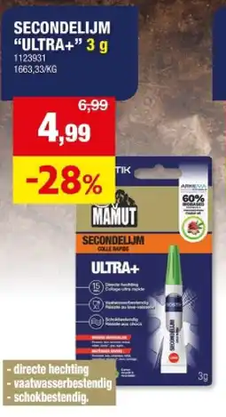 Hubo SECONDELIJM ULTRA+3 g aanbieding