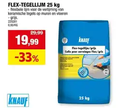 Hubo FLEX-TEGELLIJM 25 kg aanbieding