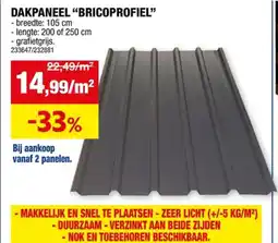 Hubo DAKPANEEL BRICOPROFIEL aanbieding