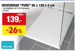 Hubo DOUCHEBAK “PURE 80 x 120 x 4 cm aanbieding
