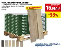 Hubo VINYLPLANKEN INTRAVINYL aanbieding