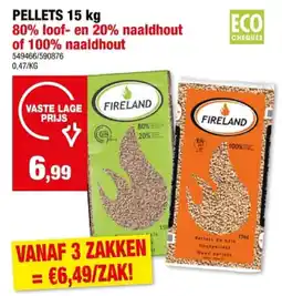 Hubo PELLETS 15 kg 80% loof- en 20% naaldhout of 100% naaldhout aanbieding