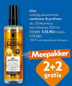 OKay Gliss Oil Nutritive anti-klitspray 200 ml aanbieding