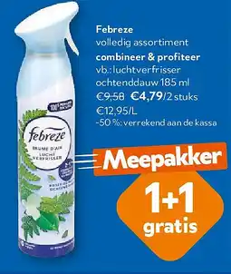 OKay Febreze luchtverfrisser ochtenddauw 185 ml aanbieding