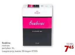 OKay Soubirac rosé sec partybox 3 L aanbieding