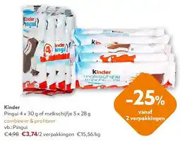 OKay Kinder Pingui 4 x 30 g aanbieding