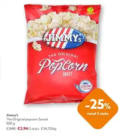 OKay Jimmy’s The Original popcorn Sweet 100 g aanbieding