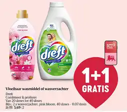 Delhaize Vloeibaar wasmiddel of wasverzachter aanbieding
