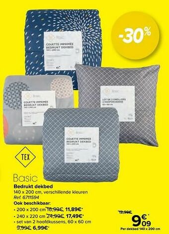 Carrefour Bedrukt dekbed aanbieding