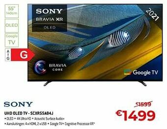 Exellent Sony uhd oled tv - scxr55a84j aanbieding