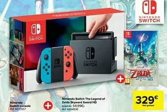 Nintendo switch-console + nintendo switch the legend of zelda skyward sword hd