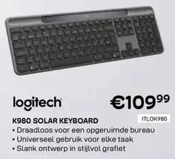 CompuDeals Logitech K980 Solar Keyboard aanbieding