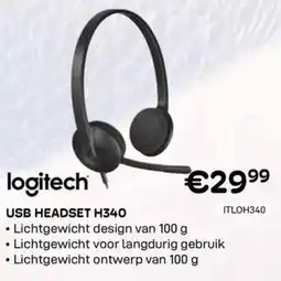 CompuDeals Logitech USB Headset H340 aanbieding