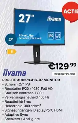 CompuDeals iiyama Prolite XUB2793HS-B7 Monitor aanbieding