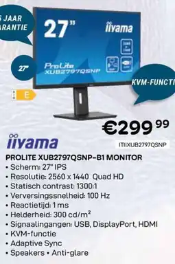 CompuDeals iiyama Prolite XUB2797QSNP-B1 Monitor aanbieding