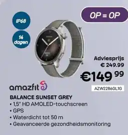 CompuDeals Amazfit Balance Sunset Grey aanbieding