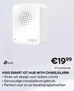 CompuDeals tp-link H100 Smart IOT Hub with Chime / Alarm aanbieding