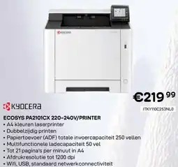 CompuDeals Kyocera Ecosys PA2101CX 220-240V / Printer aanbieding