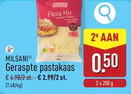 ALDI Milsani Geraspte pastakaas aanbieding