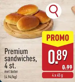 ALDI Premium sandwiches aanbieding