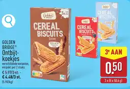 ALDI Golden bridge ontbijtkoekjes aanbieding