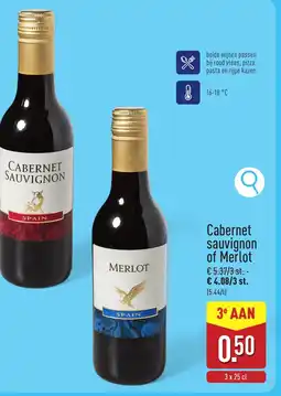ALDI Cabernet sauvignon of Merlot aanbieding