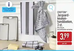 ALDI Crofton jacquard keuken handdoeken aanbieding