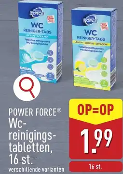 ALDI Power force WC reinigings tabletten aanbieding
