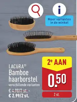 ALDI Lacura bamboe haarborstel aanbieding