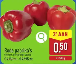 ALDI Rode paprika's aanbieding