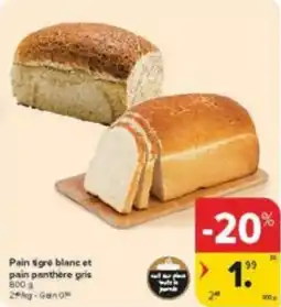Carrefour Market Pain tigre blanc et pain panthère gris aanbieding
