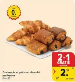 Carrefour Market Croissants et pains au chocolat pur beurre aanbieding