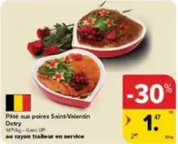 Carrefour Market Pâté aux poires Saint-Valentin Detry aanbieding