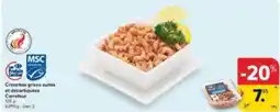 Carrefour Market Crevettes grises cuites et décortiquées Carrefour aanbieding